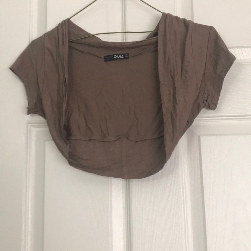 Like new cap sleeve tan shrug
